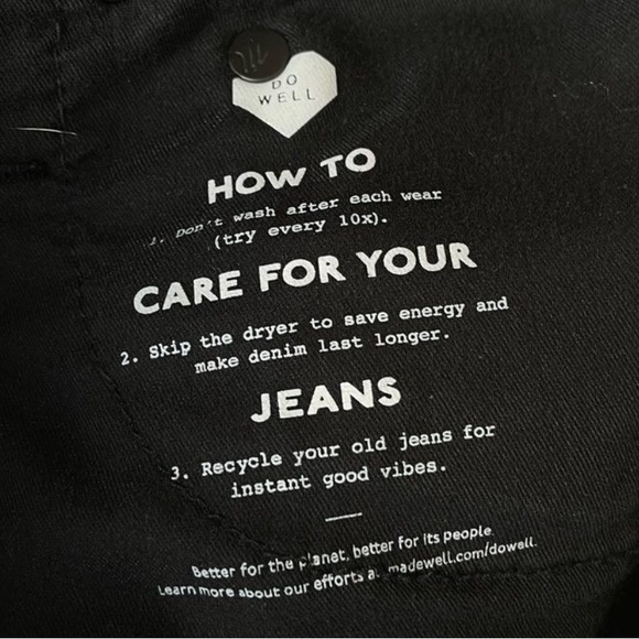 Madewell Women’s Black Classic Straight Cropped Jeans-Gromment Edition. Sz 27 - Picture 9 of 12